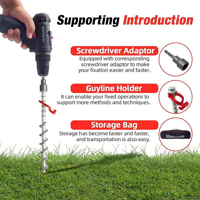 18 Pcs 12 Aluminum Ground Anchors Tent Stakes Heavy Duty for Swing Set Anchors Screw in Kit for Tents Canopies ShedsAmusement FacilitiesSwing Sets Outdoor