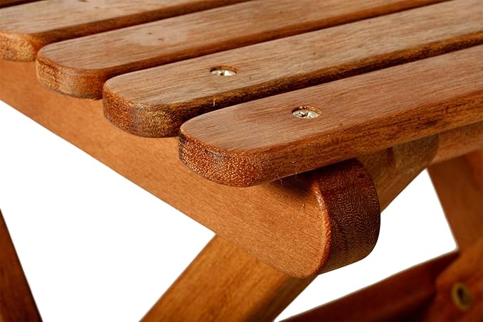 BYER OF MAINE - Pangean Folding Wooden Table Hardwood Portable Table for Deck or Camping Use Indoors or Outdoors - 18 H x 16 W x 16 D