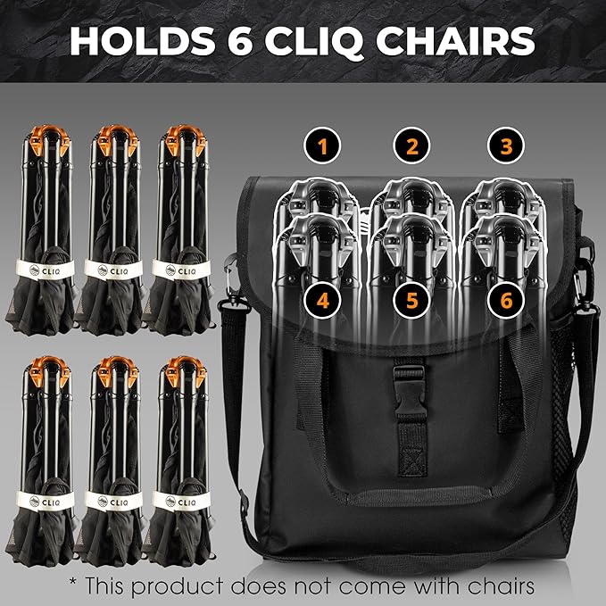 CLIQ Waterproof Chair Bag - Holds 2 4 and 6 Chairs for Camping and Outdoor Activities