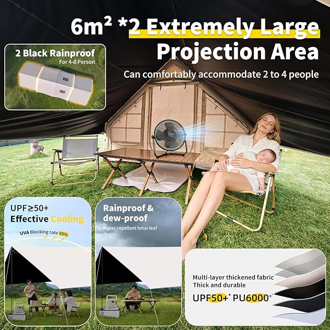Inflatable Camping Tents 8-10 Person129 Square Feets Large Inflatable Camping Tent with Stove JackBlow up Tent with Mesh Windows &amp Pump