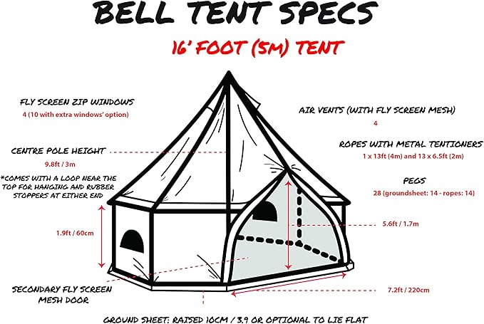 Psyclone Tents for Family Camping Glamping Hiking and Festival
