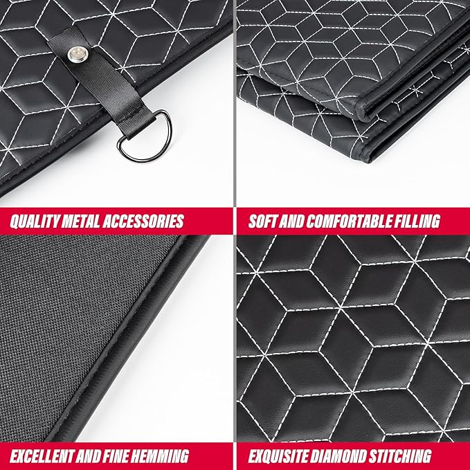OHMU Non Inflatable Truck Bed Air Mattress for Large TruckCar Travel Camping Back Seat Extender for F150/RAM 1500/Toyota/Silverado/GMC/Tundra