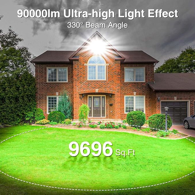 SOLLA 2025 Elite New Upgraded LED Flood Light Outdoor 600W 90000lm Stadium Flood Lights 5000K IP66 Waterproof Adjustable Floodlight for Street Parking Lot