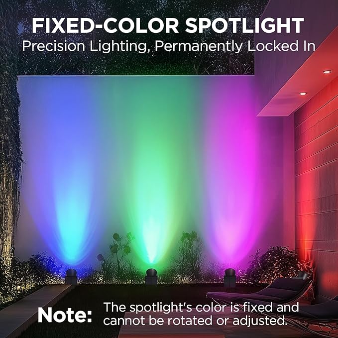 InnoGear Solar Lights Outdoor Waterproof Halloween Christmas Solar Garden Light for Outside Yard Landscape Lighting Pathway Spot Lights Spotlight Wall Light 4 Pack (Red Green Violet Purple Blue)
