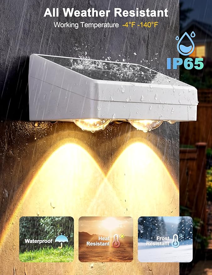 Fence Lights Solar Powered with Remote 9 Fixed Colors ＆ Color Changing White Fence Lights Waterproof IP65 Dusk-to-Dawn LED Deck Lighting for Patio Railing Pool Porch Backyard 12 Pack