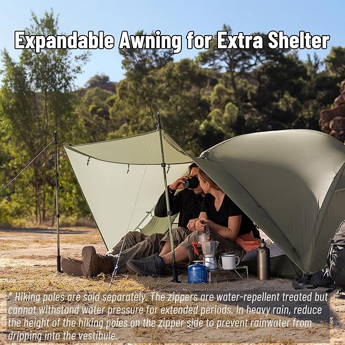 Naturehike 2025 Mongar Pro/Base Camping Tent 1-3 Person Ultralight Backpacking Tent 20D Nylon 3 Season Waterproof Mongar 2 Person Hiking Tent for Backpacker Trip Solo Camping