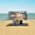 ALAZA Cow Pig Chicken Driving Funny Animals Beach Tent Sun Shelter UPF50+ Protection Beach Shade Canopy w/ 4 Sandbags for Outdoor Camping Fishing Backyard Fun Picnic 10x9 ft