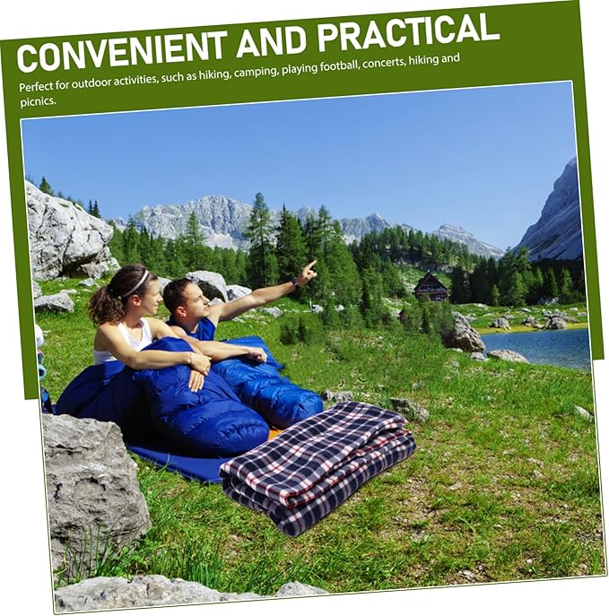 Yardwe Portable Lightweight Adult Down for Camping Machine Washable Fleece Liner Comfortable Indoor Outdoor Use Warm and Compact for Hiking Picnic Travel