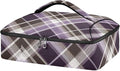 Casserole Carrier Print Purple Brown Tartan Plaid Insulated Casserole Carrier for Hot or Cold Food Thermal Lunch Tote for Parties Picnic Travel Carry Bag