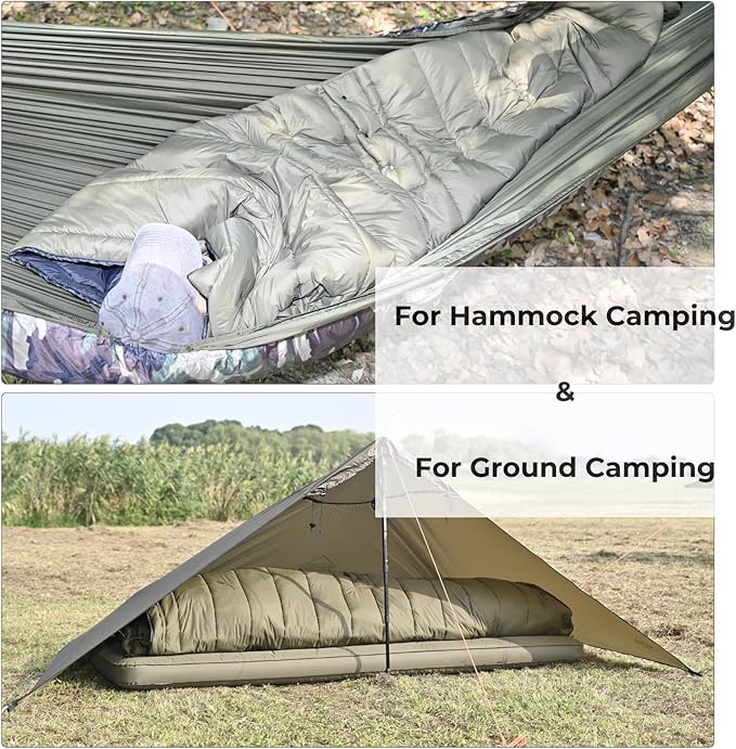 Onewind Hammock Top Quilt with Footbox Lightweight and Portable Sleeping Quilt Camping Sleeping Bag for Backpacking and Hiking