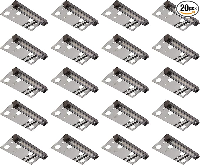20-Pack GKOLED Hardscape Light Paver Wall Light 6.8 Inches Long Integrated 4W 2700K LED Light Source LED Step Light Solid Powder Coated Die-cast Aluminum Housing Low Voltage 12V AC/DC UL Listed
