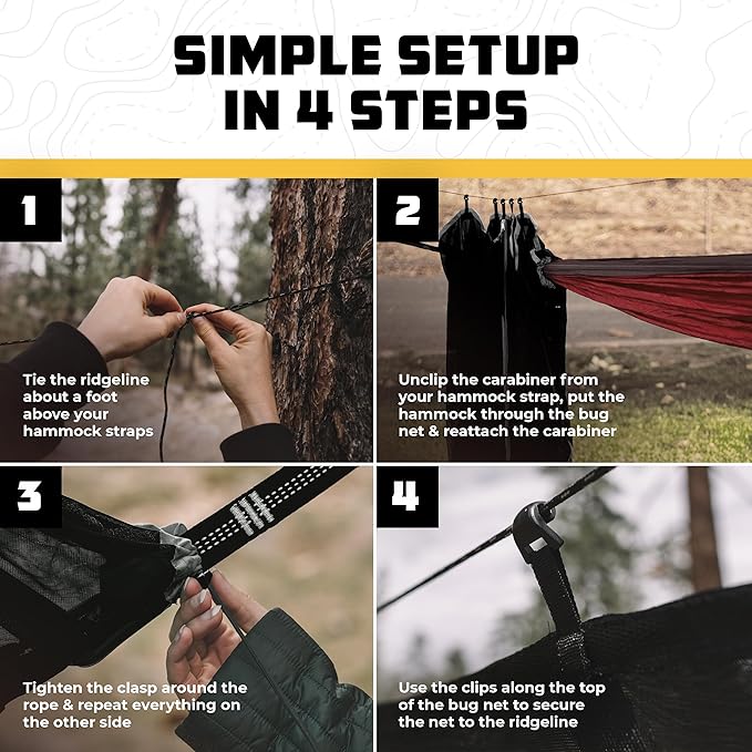 Wise Owl Outfitters Hammock Bug Net – Mosquito Net for Hammock Lightweight Bug Netting for Camping Hiking Backpacking Forest &amp Outdoor Use