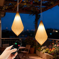 Battery Operated Outdoor Paper Lantern for Patio &amp Garden — 2Pack Waterproof Hanging Decorative Light with Remote Timer Foldable Paper Lantern with String for Backyard Porch Decor