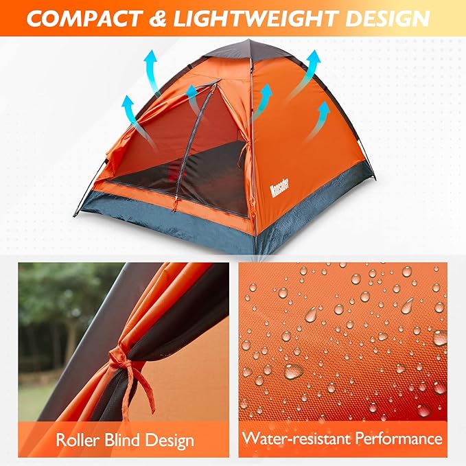 2 Person Camping Dome TentWaterproof Lightweight Portable Tents for Outdoor Camping Hiking Travel