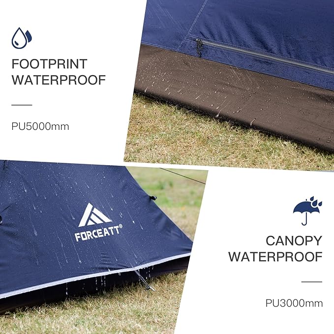 Forceatt Camping Tent 2 Person Backpacking Tent Waterproof &amp Windproof Ultralight Instant Tent with Rain Fly for Camping Hiking Outdoor