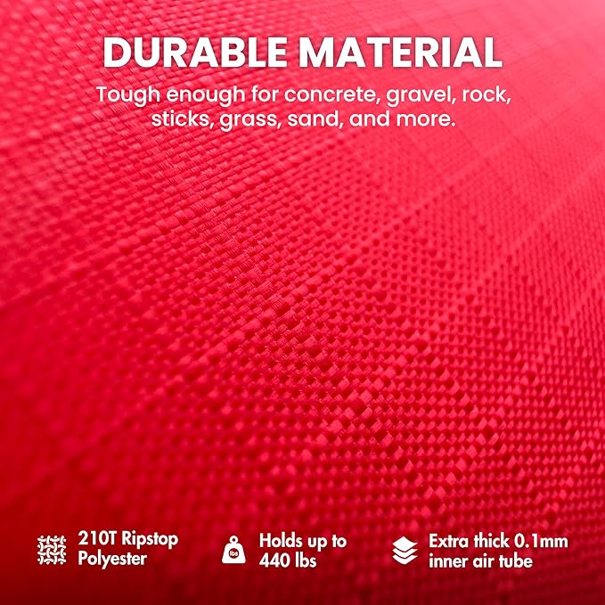 Portable Inflatable Lounger for Beach &amp Camping – Self-Inflating Air Couch Beach Sofa and Outdoor Lounge Chair for Relaxation and Comfort