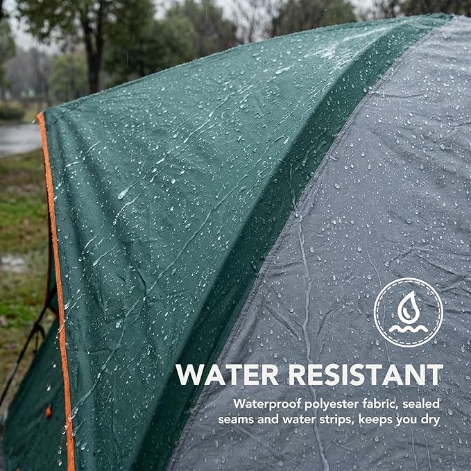 OLIXIS Camping Tent 2/4 Person Waterproof Windproof Dome Tent with Multi-Directional Ventilation Quick 5 Min Setup for Family Outdoor Backpacking Hiking
