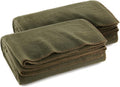 Ever Ready First Aid Olive Drab Green Warm Fire Retardant Blanket 66 x 90 (80% Wool) – US Military Style Heavy-Duty Survival &amp Emergency Blanket for Camping Hunting Outdoors &amp Home Use -