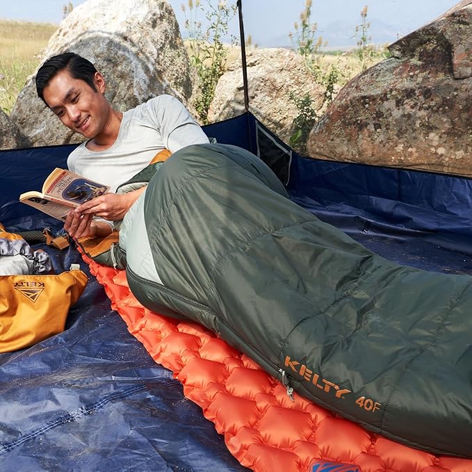 Kelty Cosmic Synthetic Fill 40 Degree Backpacking Sleeping Bag with Compression Straps Compact and Lightweight 2022