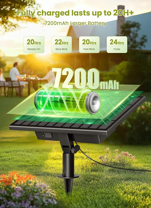 Brightown 208FT Solar String Lights Outdoor Waterproof with Remote Solar Patio Lights with 100 Shatterproof LED Bulbs 3 Light Mode Dimmable &amp Timer Hanging String Lights for Porch Garden Bistr