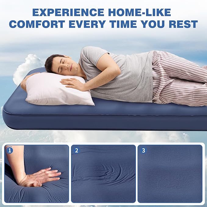 OUTSKIRT Ultralight Self Inflating Sleeping Pad 4 Thick Camping Mattress with Pump Pack 9.5 R-Value Insulated Sleeping Mat Portable Camping Bed for Tent Car Truck or Van 4 Season Camp Mattress