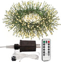 Firecracker Fairy Lights33FT 300Leds Waterproof Twinkle Lights Plug in8 Modes Remote String Light for Indoor Outdoor Christmas Wedding Birthday Patio Garden DecorGreen WireWarm White