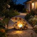 Solar Chameleon Garden Statues Decor for Outdoor Khaki Chameleon Figurine Lights for Lawn Patio Yard Decoration - Unique Christmas Housewarming Gifts for Grandma Wowen Mom