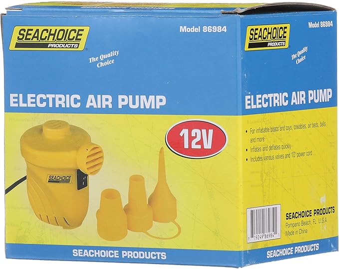Seachoice 12V Electric Air Pump for Boating and General Inflatables