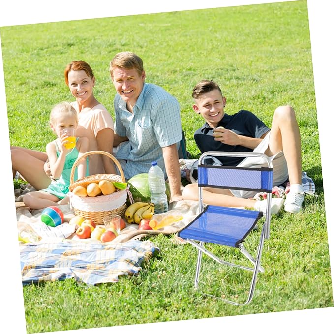 POPETPOP Multi-Functional Folding Stool Lightweight Portable Camping Chair Collapsible Outdoor Fishing Stool Durable for Long-Term Use Random Color