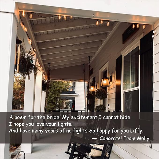 DAMAING LED Outdoor String Lights 100FT Patio Lights with 52 Shatterproof Edison BulbsDimmable Hanging LightsWaterproof String Lights for Outside WeddingBistroPorchBackyard2200K
