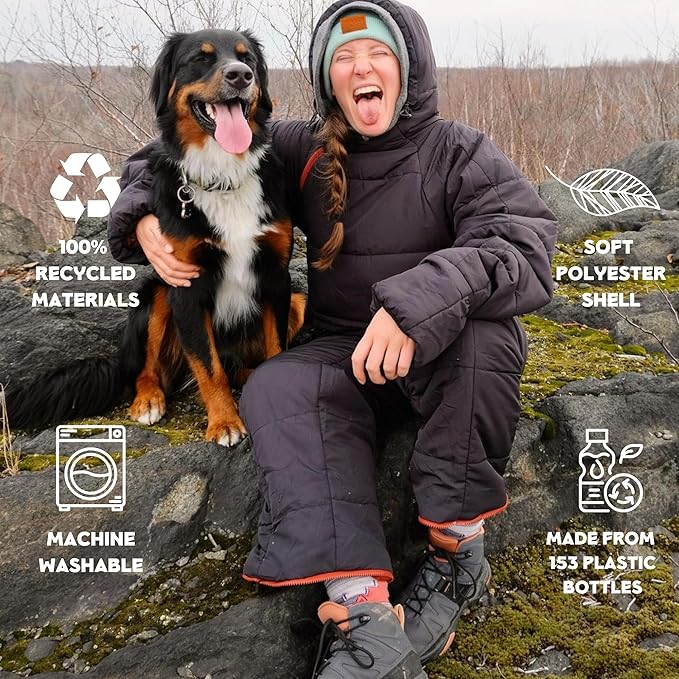 Selk'bag Lite Wearable Sleeping Bag - Outdoor and Indoor Sleeping Bags for Camping Hiking Travel and Backpacking w/ Stuff Sack - Lightweight Sleeping Bag Suit - Temp Rating 48-55 degrees F
