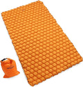POWERLIX Double Inflatable Sleeping Pad - Camping Mattress for Backpacking Hiking Traveling Compact Camping Sleeping Mat for 2 Person Portable Ultralight Camping Pad Air Mattress Orange