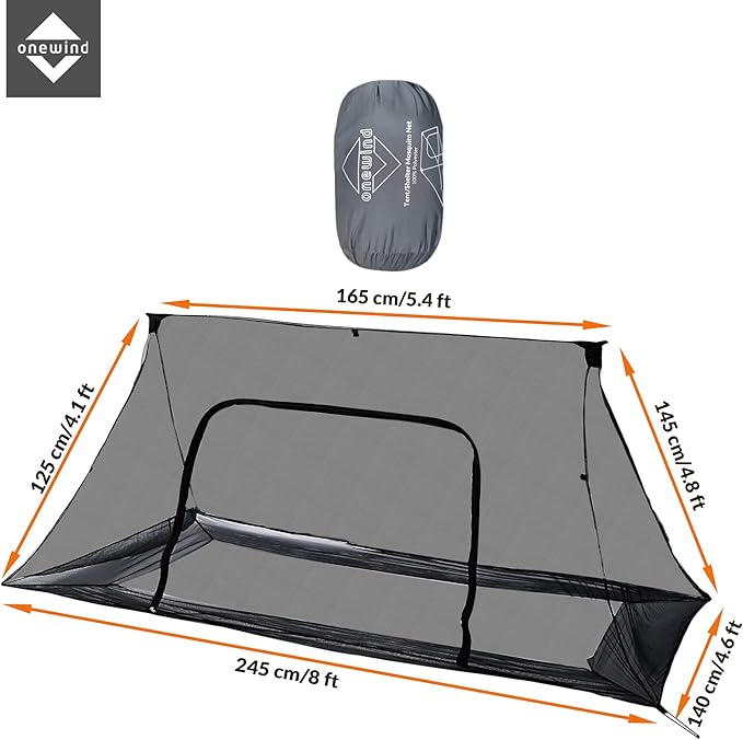 onewind Shelter Camping Tarp Set Include Emergency Shelter BugNet and Tent Footprint Ripstop Silnylon with Silicone PU Coating Survival Shelter Tent for Camping Hiking Backpacking