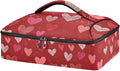 Casserole Carrier Hand-drawn HeartsInsulated Casserole Carrier for Hot or Cold Food Thermal Lunch Tote for Potluck Parties Picnic Beach Fits 9 x 13 Inches Baking Dish
