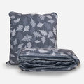 EighteenTek® Blanket 2-in-1 Pillow and Blankets Combo Set Compact Soft Warm Fleece Charcoal 63 Lx47 W