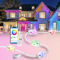 100ft Permanent Outdoor Lights RGB+IC IP67 Waterproof Smart LED Lights with App/Remote for Daily Christmas New Year Halloween Holiday Party Decor Valentine's Day Christmas Lights Outdoor