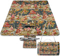Chinese Style Powder Chinoiserie Blue and White Waterproof Outdoor Picnic Blanket Sandproof Beach Mat for Camping Hiking Grass Travelling