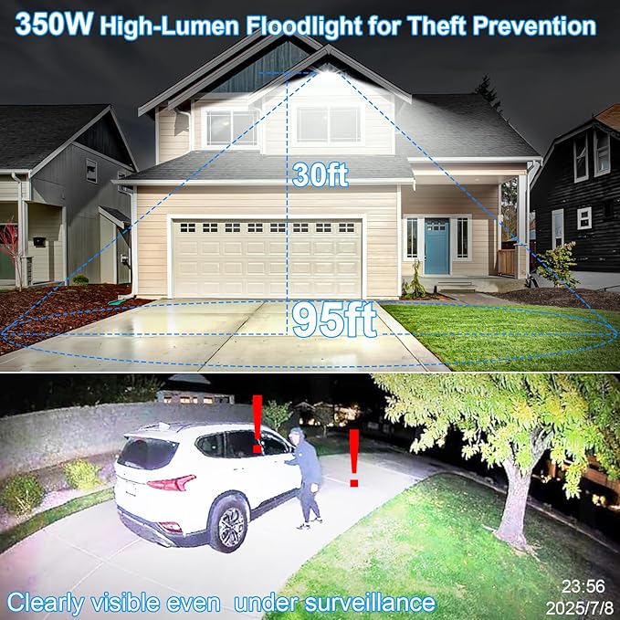 ledmo LED Parking Lot Lights 350W LED Flood Lights Outdoor 52500LM 5000K Adjustable Trunnion Mount Dusk to Dawn Area Security Street Lighting Commercial Wall Mount Warehouse Shop Garage IP65 3 Pack