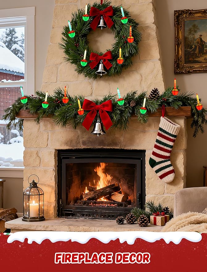 Bubble Lights for Christmas Tree8FT Christmas String Lights with 8 Bubble Lights(1 Spare)C7/E12 Base LED Bubble String Lights for Holiday/Yard/Garden/Patio Decor