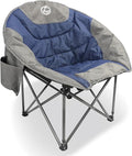Northroad Folding Compact Camping Moon Chair Outdoor Padded Saucer Round Chair w/Cup Holder Supports up to 300 lbs for Beach Hiking Fishing Picnic LawnBlue