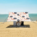 Rooster Eggs Pattern Camping Sun Shelter Beach Tent Portable Beach Sun Shade Outdoor Canopy for Camping Trips Fishing Picnic