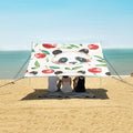 Hand Drawn Watercolor Kawaii Panda Camping Sun Shelter Beach Tent Portable Beach Sun Shade Outdoor Canopy for Camping Trips Fishing Picnic