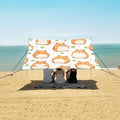 Animal Mouse Clover Pattern Camping Sun Shelter Beach Tent Portable Beach Sun Shade Outdoor Canopy for Camping Trips Fishing Picnic