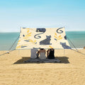 Watercolor Cat and Leaf Camping Sun Shelter Beach Tent Portable Beach Sun Shade Outdoor Canopy for Camping Trips Fishing Picnic