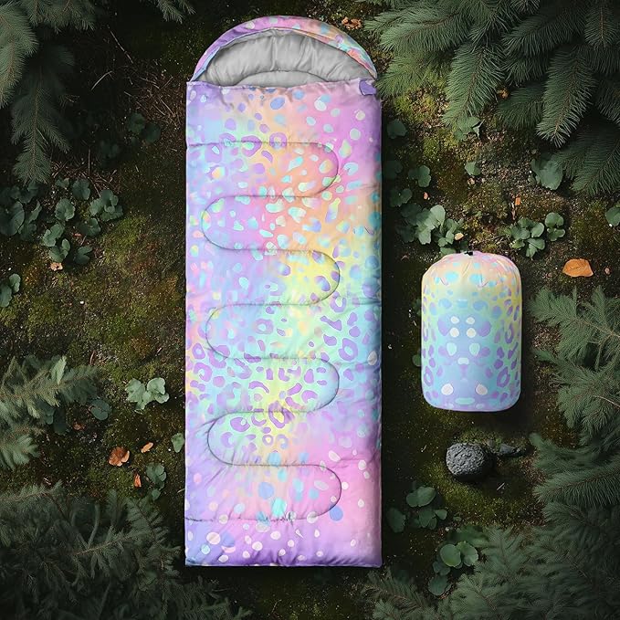 AILONEN Outer Space Astronaut Camping Sleeping BagsLightweight &amp Waterproof3 Season Warm &amp Cool WeatherCartoon Sleeping Bags for KidsBoys Girls TravellingOutdoors