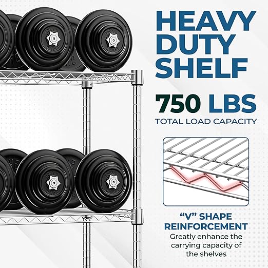 NSF Approved Heavy Duty Chrome Wire Shelf | 30 x 21 | Adjustable Metal Storage Shelf for Kitchens Utility Rooms Storage Offices &amp Home
