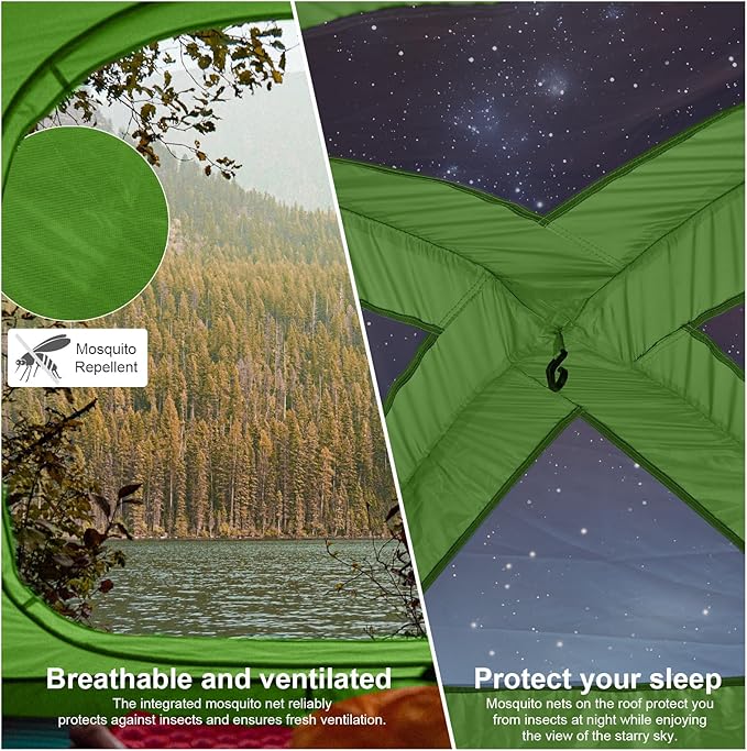 Inflatable Tents for Camping2/4 Person Easy Setup Blow Up Tents for 4 Seasons Waterproof InflatableTent for Camping Air Glamping Tents for Camping Adult
