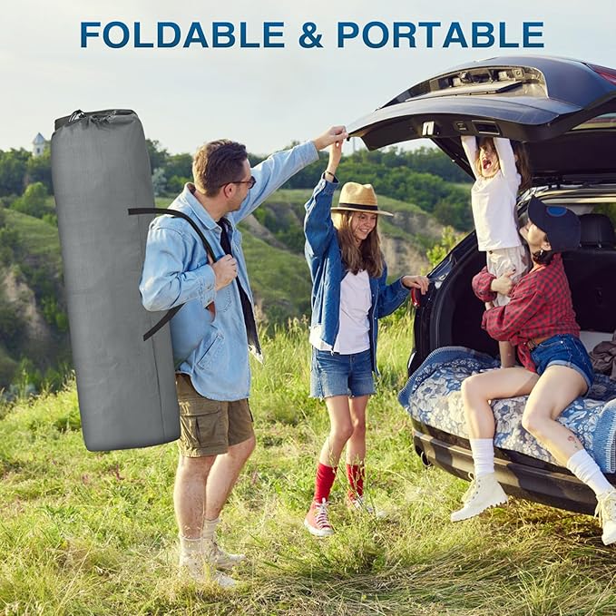 ZENPETIO Oversized XXL Folding Camping Cot Heavy Duty Sleeping Cot for Adults with Mattress and Pillow Portable Cot Bed with Carry Bag for Outdoor Camp Travel Home Guest Office 78x32x18