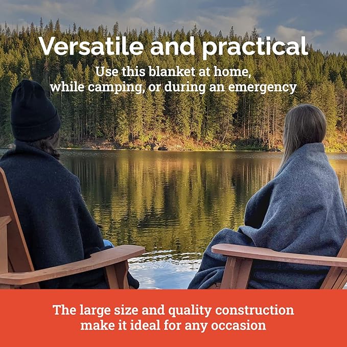 EPG Extra Large Wool Blanket with Zippered Bag | Warm Comfortable Stylish Military | XL Queen/King - 72 x 92 in 80% Wool 5.35 lbs | Camping Outdoor Bedding Emergency Survival Cabin RV