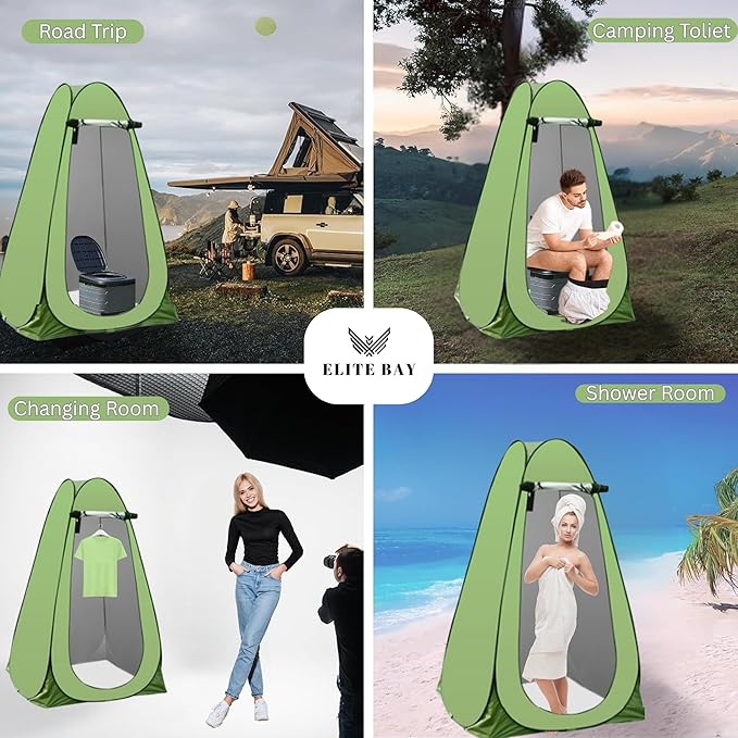 Waterproof Tent with Two Windows – 170T Polyester Lightweight Shelter for Outdoor Hiking &amp Beach | Single &amp Double Size Options | Easy Setup | Portable Green Pop-Up Tent for 1-2 Persons